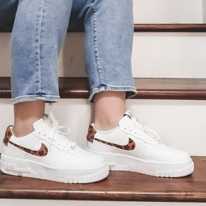 Nike leopard air force ones